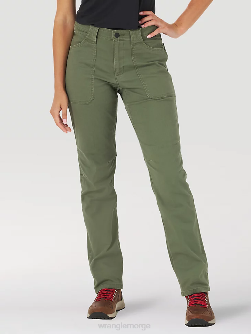 klær nei Wrangler kvinner atg by canvas pant oliven (la825ov) 8V40812
