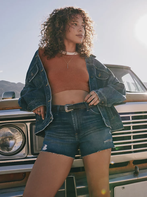 klær nei Wrangler kvinner høy stige vintage cut-off kort crimson (112327628) 8V40832