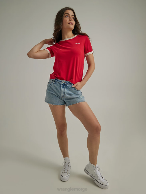 klær nei Wrangler kvinner høy stige vintage cut-off kort vill blomst (112335761) 8V40837