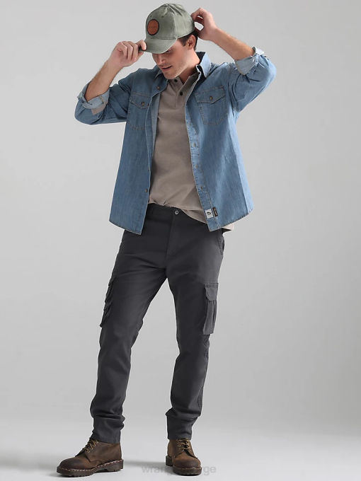 klær nei Wrangler menn flex tapered cargo bukse asfalt (70dywas) 8V40225