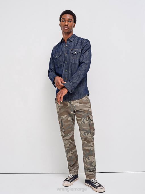 klær nei Wrangler menn flex tapered cargo bukse brun jungel camo (112326274) 8V40228