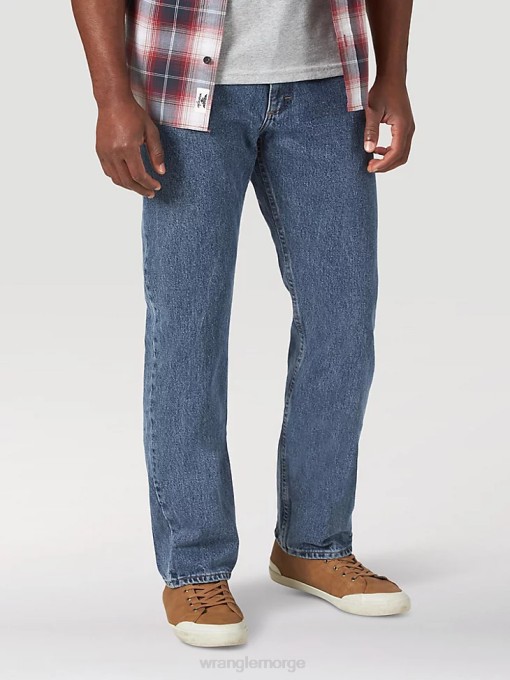klær nei Wrangler menn autentisk bomullsjeans med normal passform vintage blå (10zm100vg) 8V40152