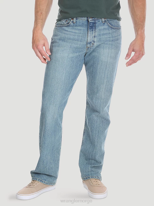 klær nei Wrangler menn autentisk normal passform komfort midje jeans krittblå (10zm1csch) 8V40206