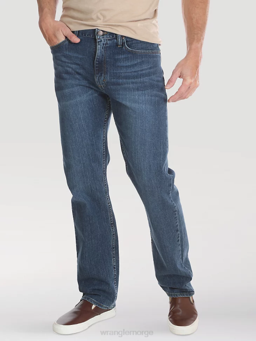 klær nei Wrangler menn autentisk regular fit flex jean blått hav (10zm100bn) 8V40127