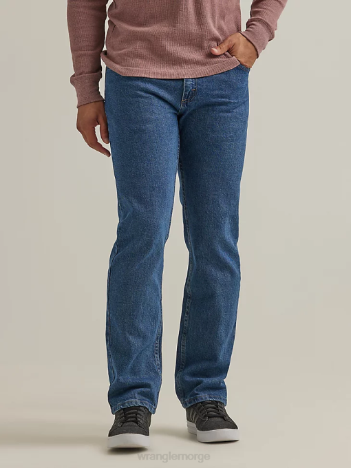 klær nei Wrangler menn autentisk regular fit flex jean mørk steinvask (10zm100dx) 8V40131