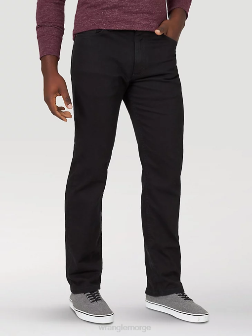 klær nei Wrangler menn autentisk regular fit flex jean svart (10zm100fb) 8V40129