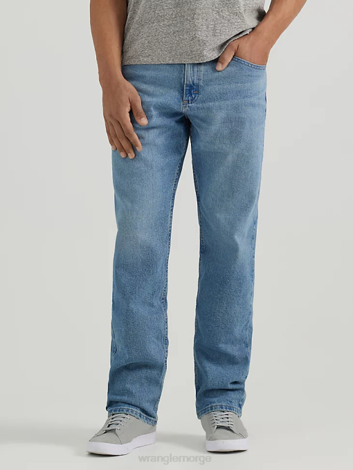 klær nei Wrangler menn femstjerners premium denim flex for komfort jean med avslappet passform bleket fargetone (97fxvbt) 8V4085