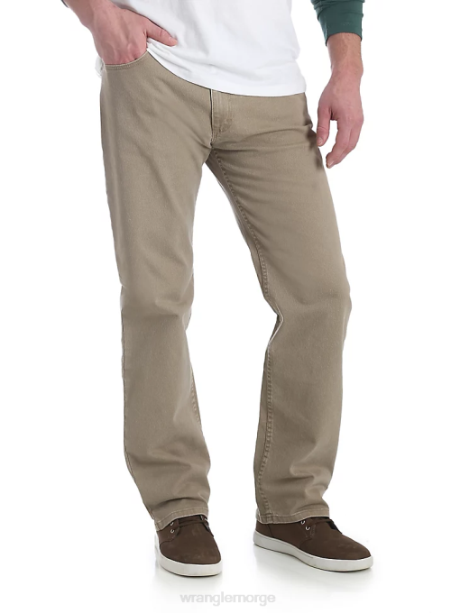 klær nei Wrangler menn femstjerners premium denim flex for komfort jeans med normal passform khaki (96fxvkh) 8V40142
