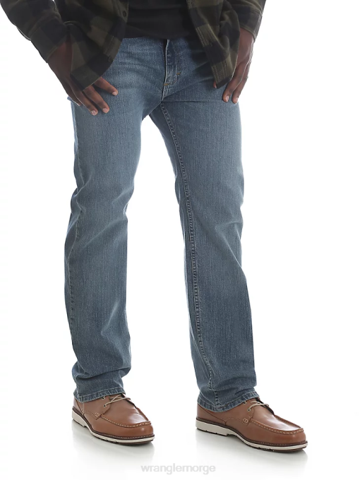 klær nei Wrangler menn femstjerners premium denim flex for komfort jeans med rett passform gravstein (95fxvts) 8V40193