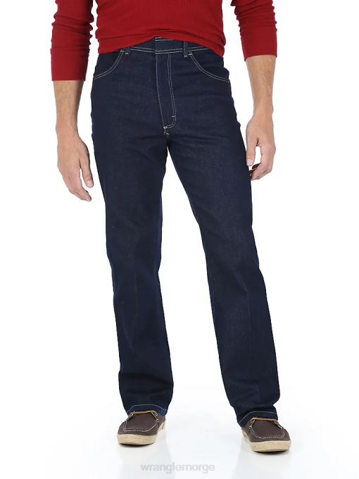 klær nei Wrangler menn femstjerners premium jeans med regulær flex fit mørk indigo (85498ps) 8V40189