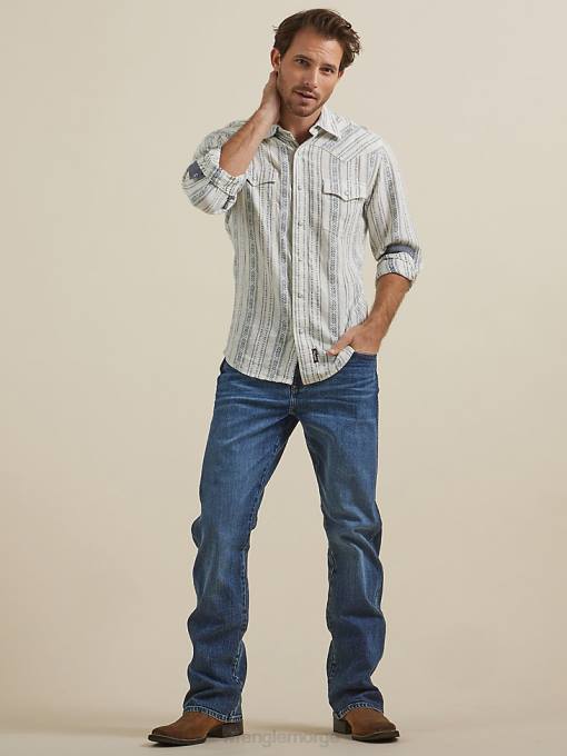 klær nei Wrangler menn retro bootcut jeans med avslappet passform jersey (wrt20je) 8V4043