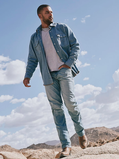 klær nei Wrangler menn retro slim fit jeans med rett ben buffalo pass (112326537) 8V4025