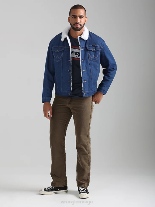 klær nei Wrangler menn robust termisk jeans nattbrun (33213nb) 8V40195