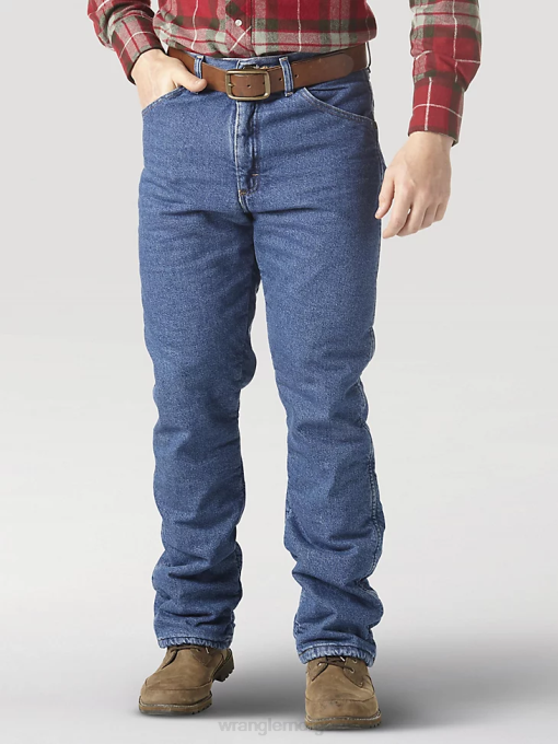 klær nei Wrangler menn robust termisk jeans steinvasket (33213sw) 8V40196