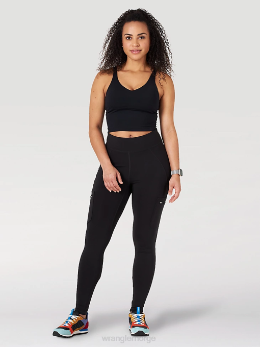 klær nei Wrangler kvinner atg by cargo leggings svart (la201bk) 8V40815