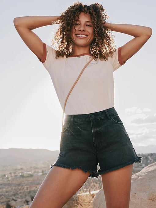 klær nei Wrangler kvinner høy stige vintage cut-off kort måneskinn (112333535) 8V40834