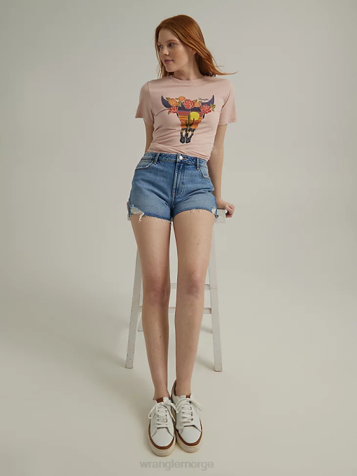 klær nei Wrangler kvinner høy stige vintage cut-off kort ringblomst (112333490) 8V40840