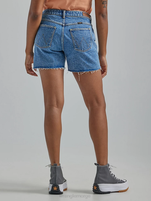 klær nei Wrangler kvinner høy stigning midt på låret kort topas (112333477) 8V40827