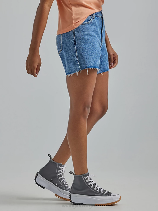 klær nei Wrangler kvinner høy stigning midt på låret kort topas (112333477) 8V40827