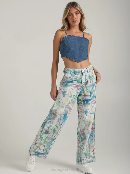 klær nei Wrangler kvinner omarbeidet kort lys stein (wbrwsls) 8V40822