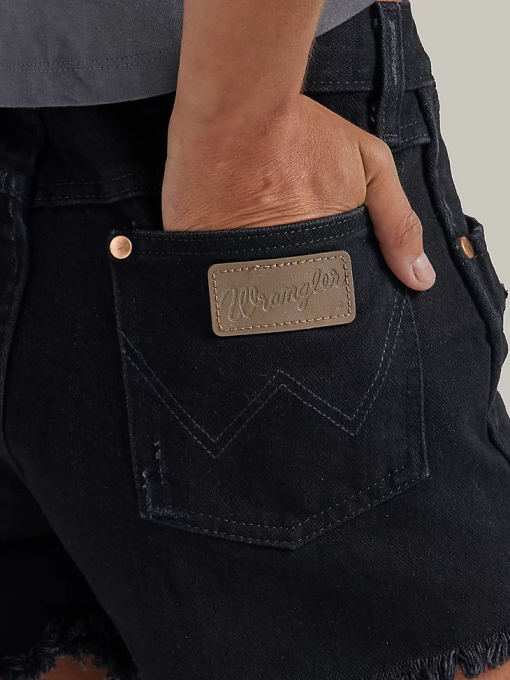 klær nei Wrangler kvinner omarbeidet kort skygge svart (wbs05bk) 8V40824