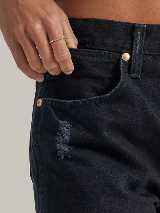 klær nei Wrangler kvinner omarbeidet kort skygge svart (wbs05bk) 8V40824