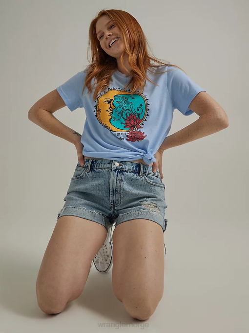 klær nei Wrangler kvinner ødelagt denim rullkort villblomst (112333497) 8V40851