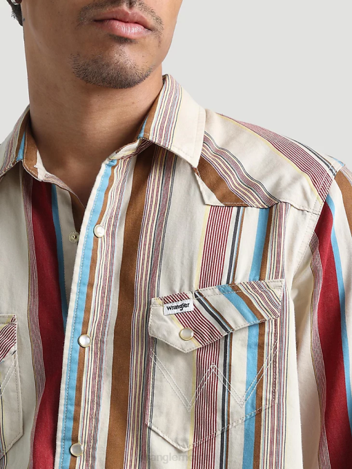 klær nei Wrangler menn 20x konkurranse avansert komfort langermet vestlig skjorte med snaptrykk azul blå (112324833) 8V40481