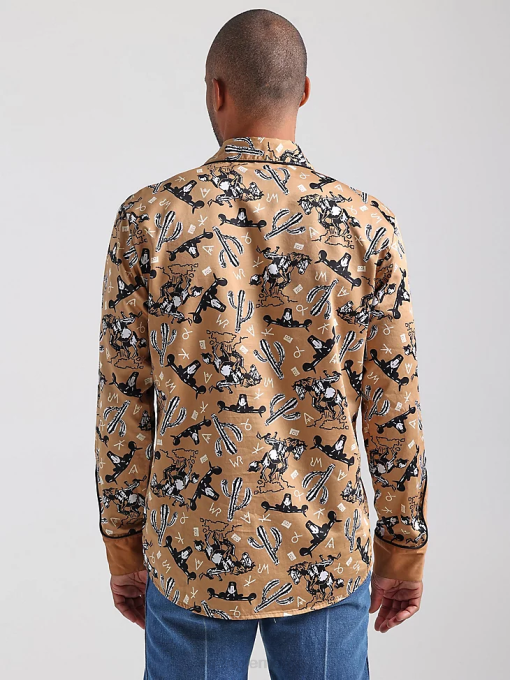 klær nei Wrangler menn 20x konkurranse avansert komfort langermet vestlig skjorte med snaptrykk azul blå (112324833) 8V40481