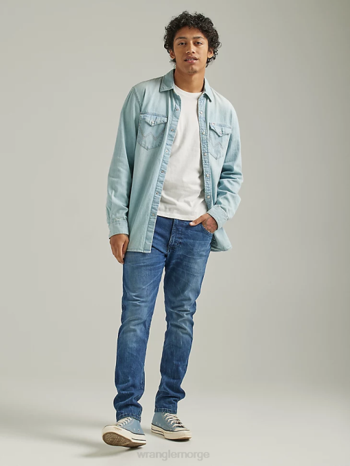 klær nei Wrangler menn Heritage redding jean med løs passform revet lett vask (112335468) 8V40185