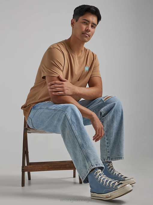 klær nei Wrangler menn Heritage redding jean med løs passform revet lett vask (112335468) 8V40185