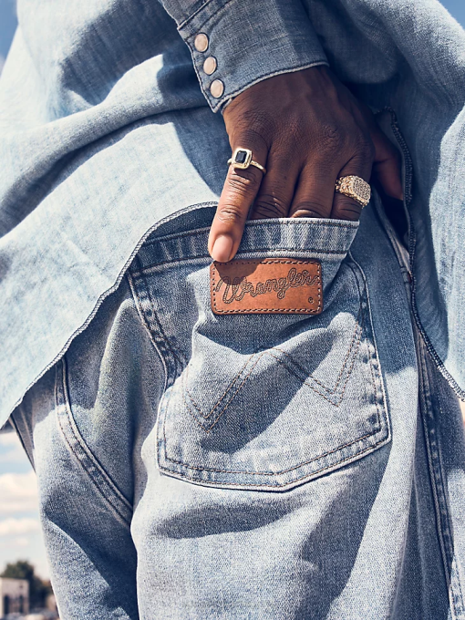 klær nei Wrangler menn Heritage redding jean med løs passform solskinnsblått (112318428) 8V40187