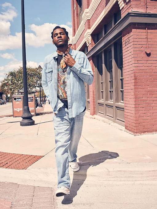 klær nei Wrangler menn Heritage redding jean med løs passform solskinnsblått (112318428) 8V40187