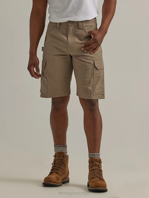 klær nei Wrangler menn arbeidsklær ranger cargo short mørk khaki (112337741) 8V40602