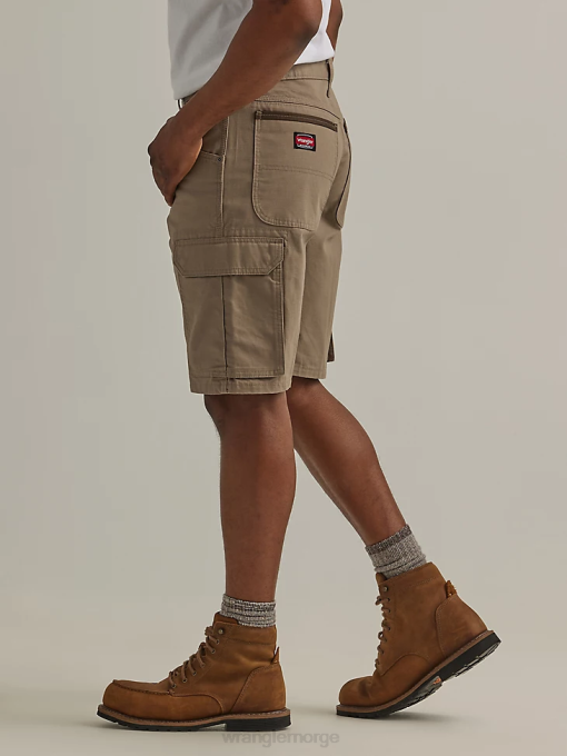 klær nei Wrangler menn arbeidsklær ranger cargo short mørk khaki (112337741) 8V40602