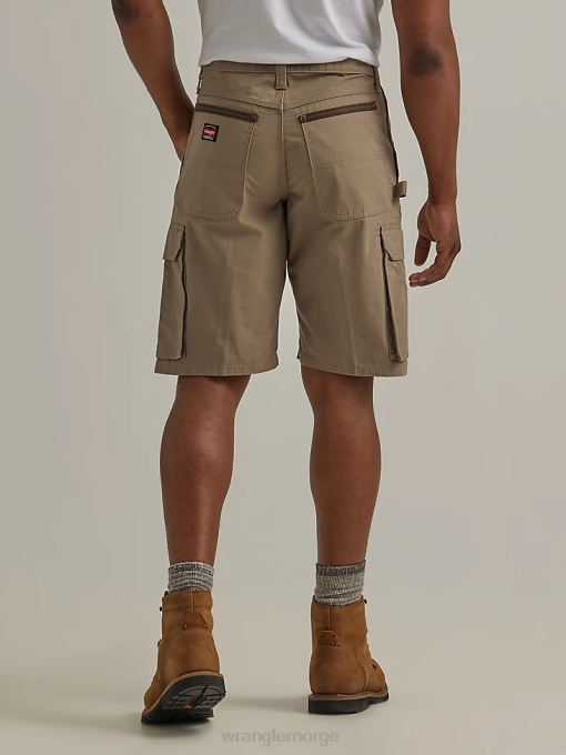 klær nei Wrangler menn arbeidsklær ranger cargo short mørk khaki (112337741) 8V40602