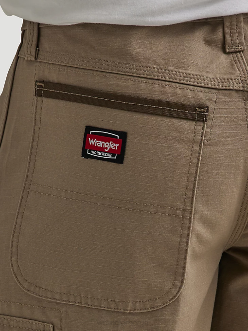 klær nei Wrangler menn arbeidsklær ranger cargo short mørk khaki (112337741) 8V40602