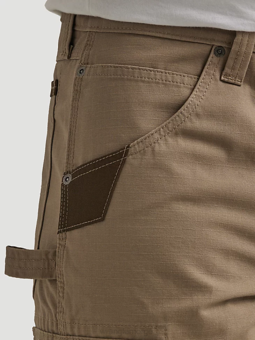 klær nei Wrangler menn arbeidsklær ranger cargo short mørk khaki (112337741) 8V40602