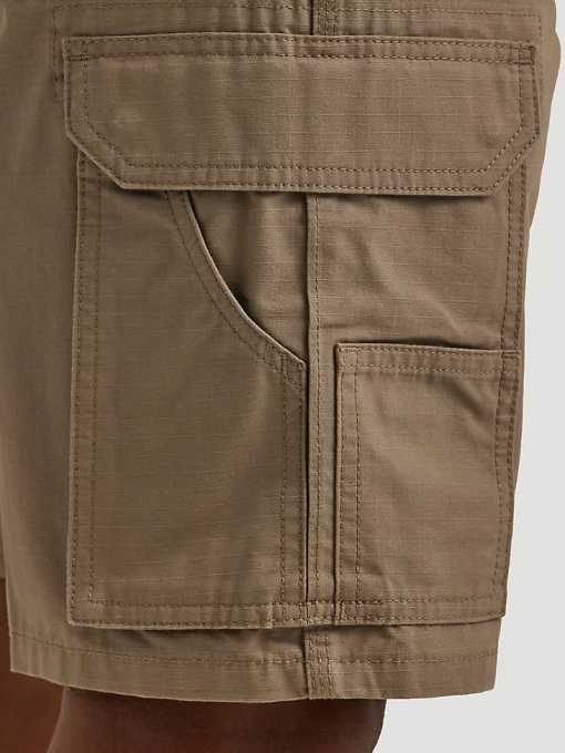 klær nei Wrangler menn arbeidsklær ranger cargo short mørk khaki (112337741) 8V40602