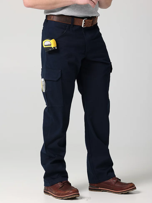 klær nei Wrangler menn arbeidstøy twill cargo bukse mørk safir (112320219) 8V40690