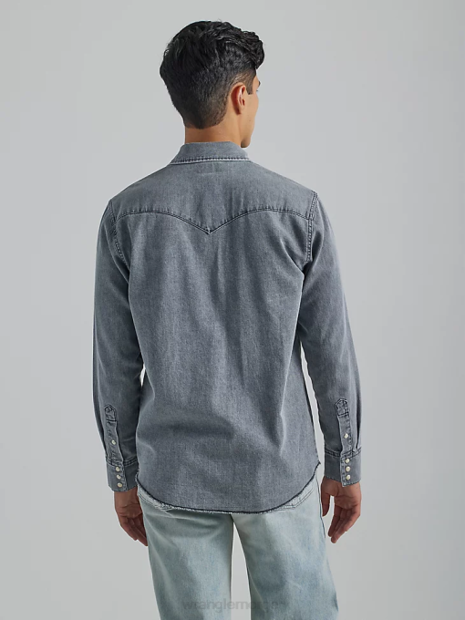 klær nei Wrangler menn arv arbeidsskjorte vasket svart (112335452) 8V40474