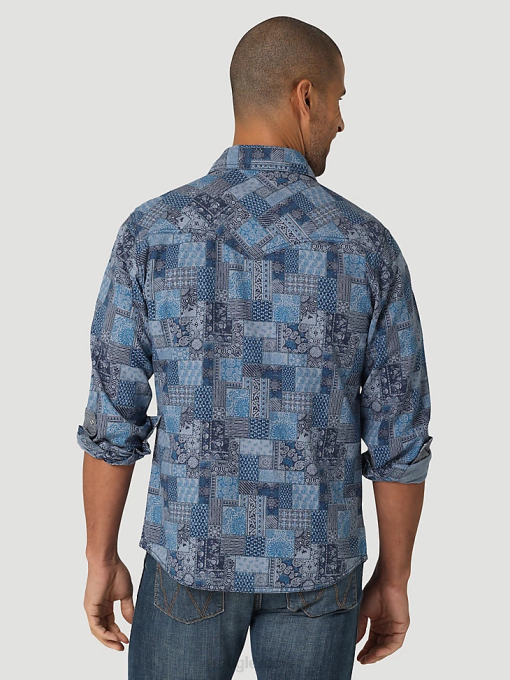 klær nei Wrangler menn arv arbeidsskjorte vasket svart (112335452) 8V40474