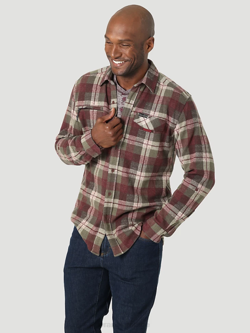 klær nei Wrangler menn atg by breeze skjorte cherry creek (112331239) 8V40639