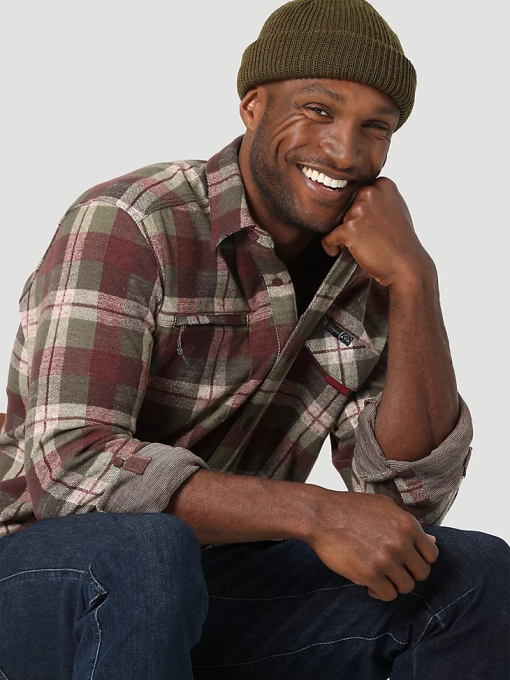 klær nei Wrangler menn atg by breeze skjorte cherry creek (112331239) 8V40639