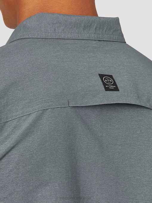 klær nei Wrangler menn atg mix material skjorte turbulens (nsb89tn) 8V40380