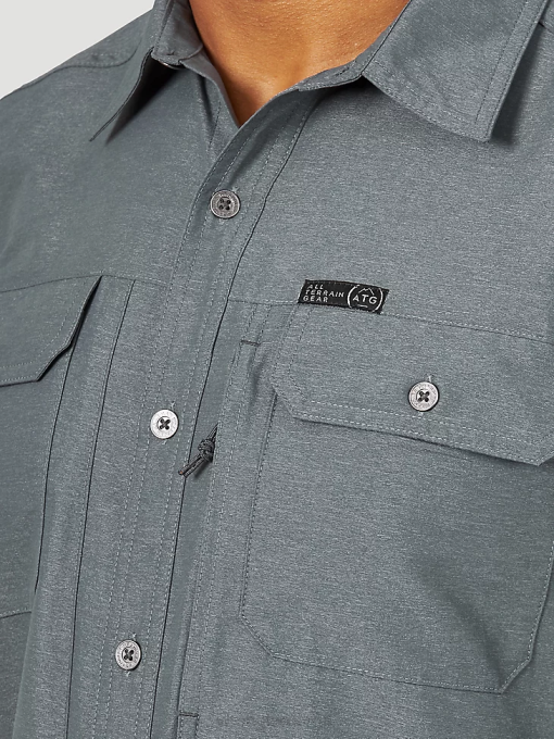 klær nei Wrangler menn atg mix material skjorte turbulens (nsb89tn) 8V40380