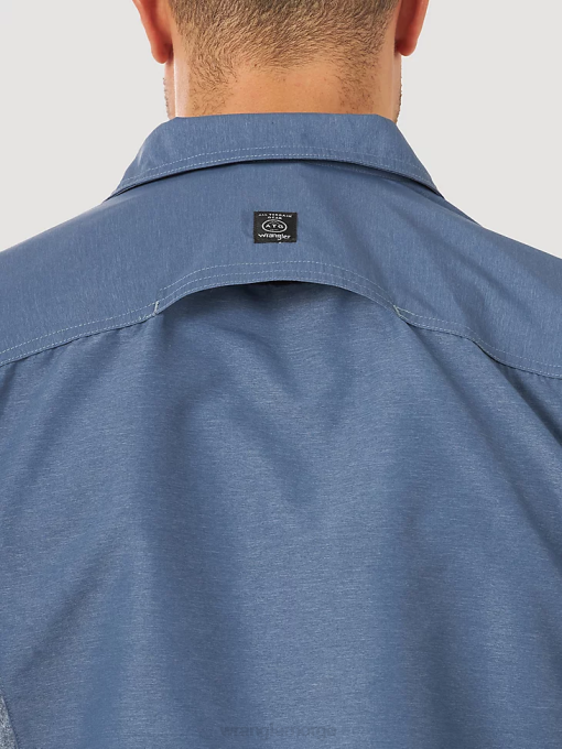 klær nei Wrangler menn atg mix material skjorte vintage indigo (nsb89vn) 8V40378
