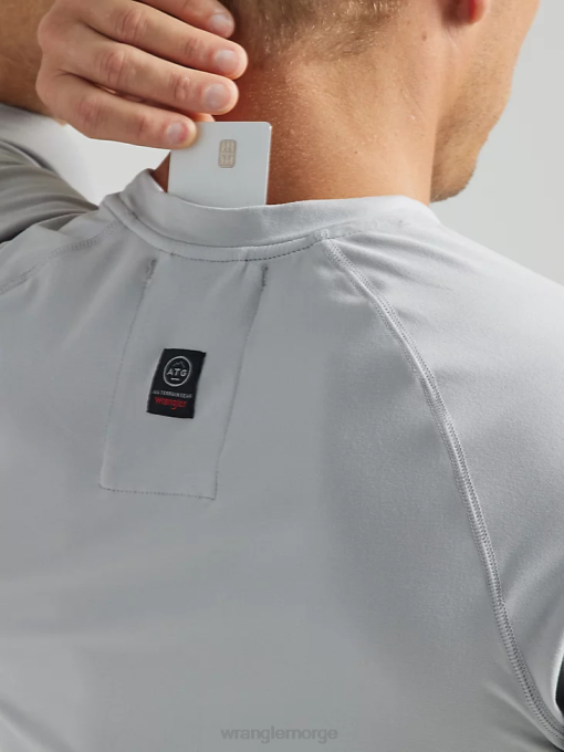 klær nei Wrangler menn atg ytelse strikket skjorte havnetåke (112331282) 8V40641