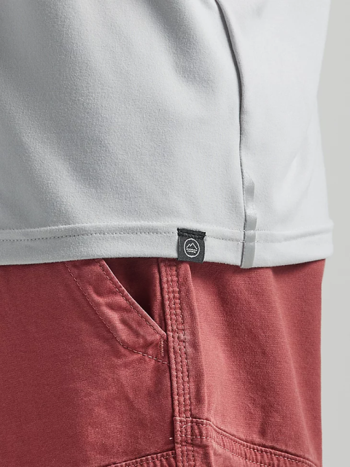 klær nei Wrangler menn atg ytelse strikket skjorte havnetåke (112331282) 8V40641