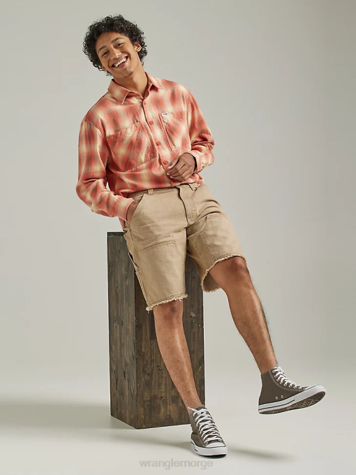 klær nei Wrangler menn autentikk komfort midje cargo kort sagebrush (10zm980sb) 8V40564